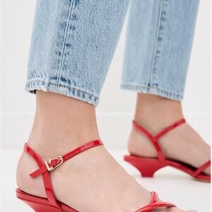 Larouddé Charlotte Sandal Patent Red 6.5 $315